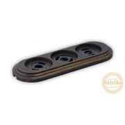 Рамка тройная «Состаренный черный»