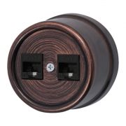 BIRONI Лизетта Пластик Медный век Розетка 2-ая RJ45