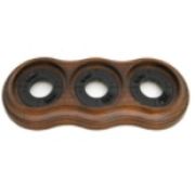 Рамка 3 местная Орех Лакированный, Lindas 25363