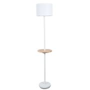 Arte Lamp A4056PN-1WH COMBO Торшер с деревянным столиком и USB