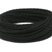 Провод ретро витой ТВ+ТВ черный