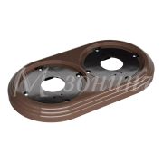 Рамка пластиковая 2-местная, какао, серия «Усадьба»