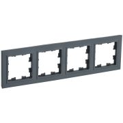 IEK BRITE BASE Графит Рамка 4-м РУ-4-БрГ.