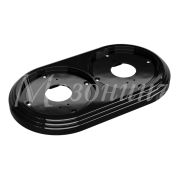 Рамка пластиковая 2-местная, черный, серия «Усадьба»