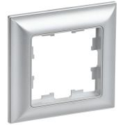 BRITE Рамка 1-мест. РУ-1-Бр алюминий/алюминий IEK