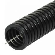 Труба гофрированная ПНД 40мм с зондом тяжелая черная 20м