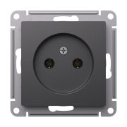 Systeme Electric AtlasDesign Базальт Розетка б/з без шторок, 16А, механизм