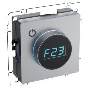 BRITE Термостат электронный с инд. ТС10-1-БрС сталь IEK