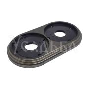 Рамка пластиковая 2-местная, бронза, серия «Усадьба»