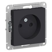 Systeme Electric AtlasDesign Карбон Розетка б/з со шторками, 16А, механизм