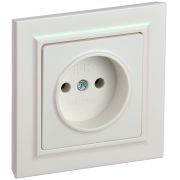 IEK BRITE Жемчуг Розетка без з/к/ш 10А в сборе РСР10-1-0-БрЖ.