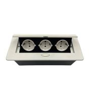 Лючек на 3 Розетки с/з серебро