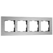 Рамка на 4 поста AluMax (алюминий) W0043506