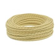 Провод ретро витой ТВ+КОМП слоновая кость