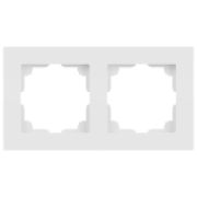 6-502-01М  Рамка для розеток и выключателей Intro Accent 6-502-01М на 2 поста, СУ, белый матовый