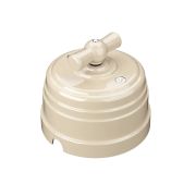 Выключатель пластиковый поворотный на 4 положения (1-2 клавиш)слон. кость серия «Усадьба» GE30401-02