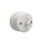 Выключатель фарфоровый перекрестный белый «АВРОРА»