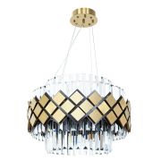 Arte Lamp A1039SP-10BK AMELIA Люстра подвесная, черный/золото/хрусталь