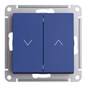 Systeme Electric AtlasDesign Аквамарин Выключатель 2-клавишный жалюзи, 10А, механизм