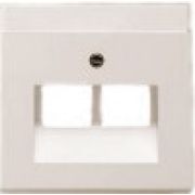 АВВ Basic 55 Накладка 2-ой ТЛФ/комп розетки наклонной бежевый 2CKA001753A0097 (1753-0-0097)