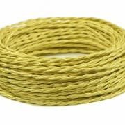 Провод ретро витой ПРВ 2х0.75 светло-золотой шелк