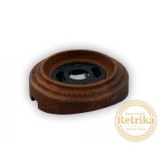 Рамка одинарная «Американский орех» на бревно