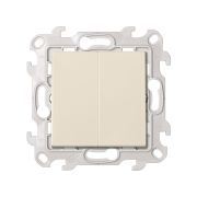 Simon 24 Слоновая кость Двухклавишный выключатель