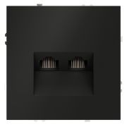 Розетка компьютерная встраиваемая VOLTUM S70 двойная RJ45+RJ45 кат.6, (черный матовый)