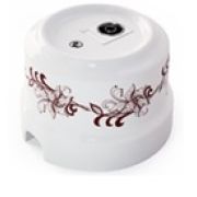 Розетка TV орнамент №1 (коричневый) Lindas 32517