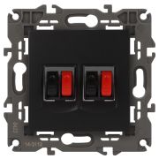 ЭРА 14-3112-05 Elegance Антрацит Розетка Аудио двойная