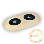 Рамка Colony керамическая двойная слоновая кость