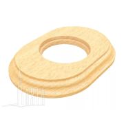 Рамка 1-местная, серия ЛАХТА «СенатЪ», овал, бук натуральный