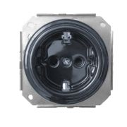 Механизм розетки с заземлением Colony матовый черный