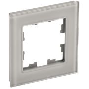 BRITE Рамка 1-мест. РУ-1-2-БрД стекло дымчатый IEK