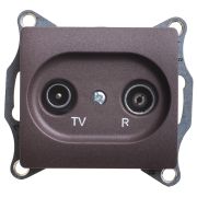 SE Glossa Шоколад Розетка TV+R  1DB GSL000894