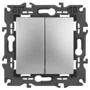 ЭРА 14-1104-03 Elegance Алюминий Выключатель 2-кл