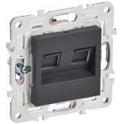 IEK SKANDY Титан Розетка компьютерная двойная RJ45 кат.6 SK-K04T.