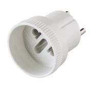 MAKEL Переходник штепсельный евро/россия  белая 10009