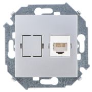 Simon 15 Алюминий Розетка компьютерная 1-ая RJ45 кат.5е