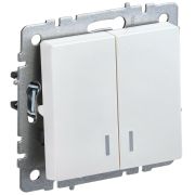 IEK BRITE BASE Жемчуг Выключ. 2-кл с индик 10А ВС10-2-1-БрЖ.