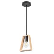 Arte Lamp A8030SP-1BK BRUSSELS  Светильник подвесной дерево/черный металл