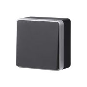 Выключатель одноклавишный влагозащищенный IP44 Gallant (черный/хром) W5010235