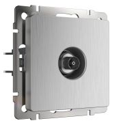 W1183009/ ТВ-розетка оконечная (cеребряный рифленый)