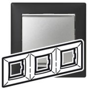 Legrand Valena Ноктюрн/Серебро Рамка 3-ая горизонт. 770393