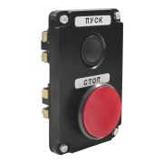 Пост управления кнопочный ПКЕ 112-2 УЗ красный гриб IP40 (карболит)