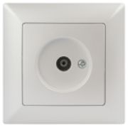 4-301-06  Розетка Intro Solo TV одиночная, IP20, СУ, Solo, перламутр