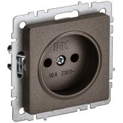IEK BRITE BASE Темн.бронза Розетка 1-м б/з без защ штор 10А РС10-1-0-БрТБ.