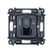 Механизм телефонной розетки RJ-11 (4P4C) с автоматической защитной шторкой QUANT VM190