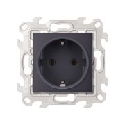 Simon 24 Графит Розетка 2К+3 Sсhuko без защитных шторок