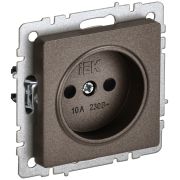IEK BRITE BASE Темн.бронза Розетка без з/к с з/ш 10А РСш10-2-БрТБ.